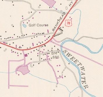 USGS Topo Map_Austell Quad_1954_1968 revisions_University of Georgia Map Library