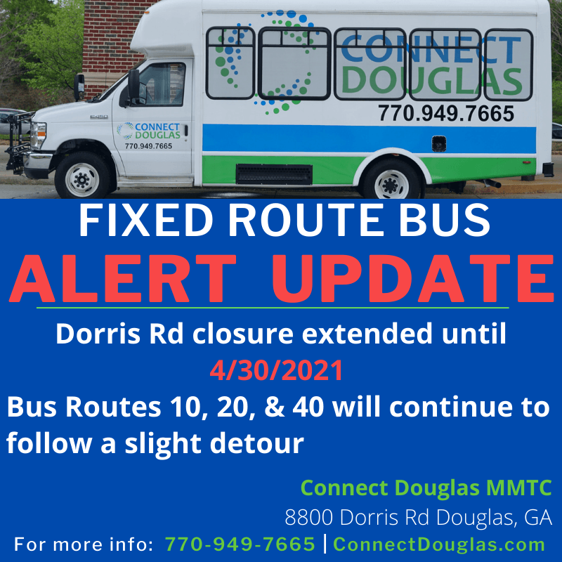 Connect Douglas Rider Alert Update: Dorris Rd Closure