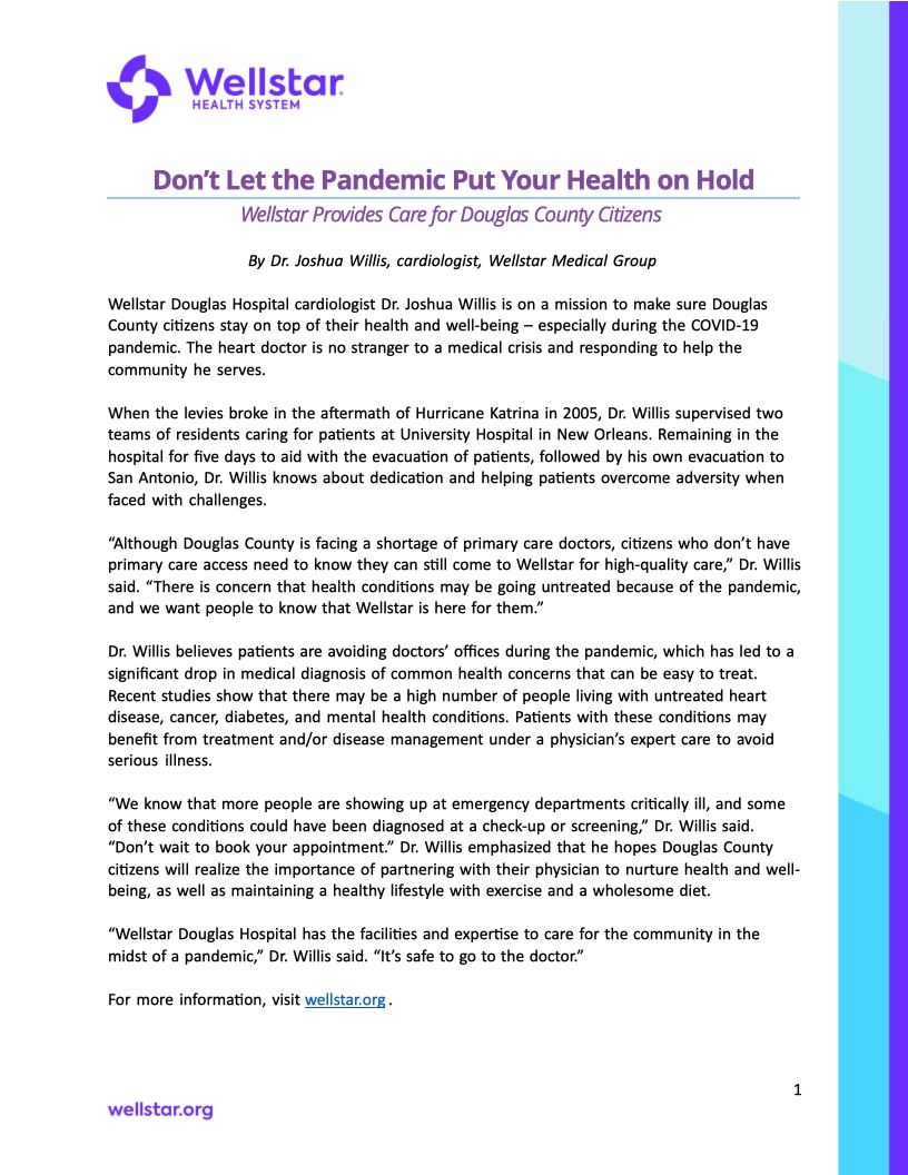 11_19_Dont Let the Pandemic Put Your Health on Hold Douglas County 110520